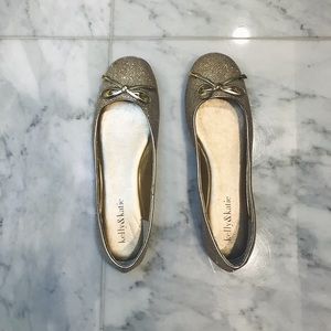 Gold Sparkley Flats